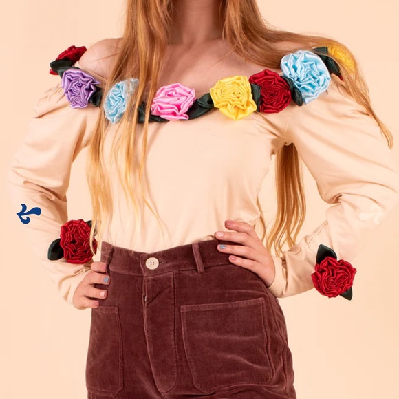 Samantha Pleet Persephone Garland Blouse - Picture 4 of 7